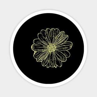 Sunflower Ink Print Magnet